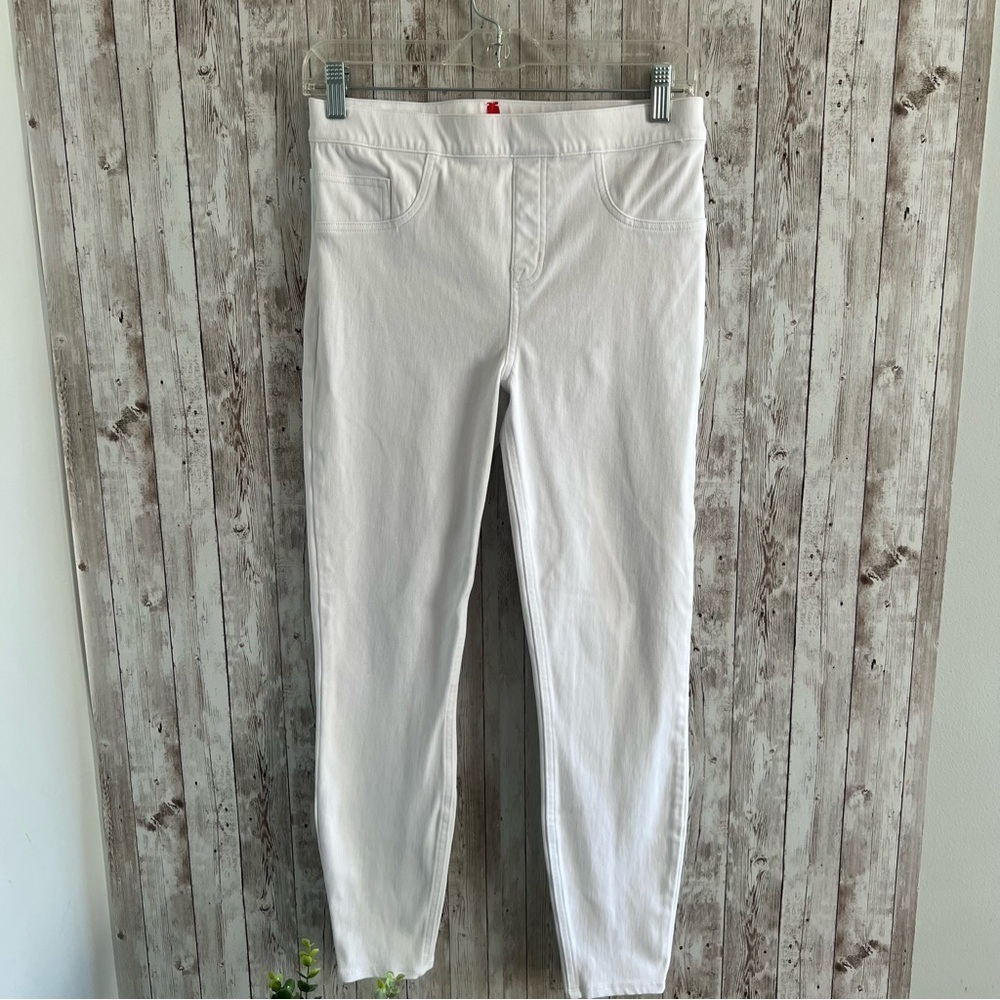SPANX White Stretchy Denim Skinny Pull On Jeans Medium